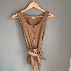Wilfred linen button up wrap sleeveless top